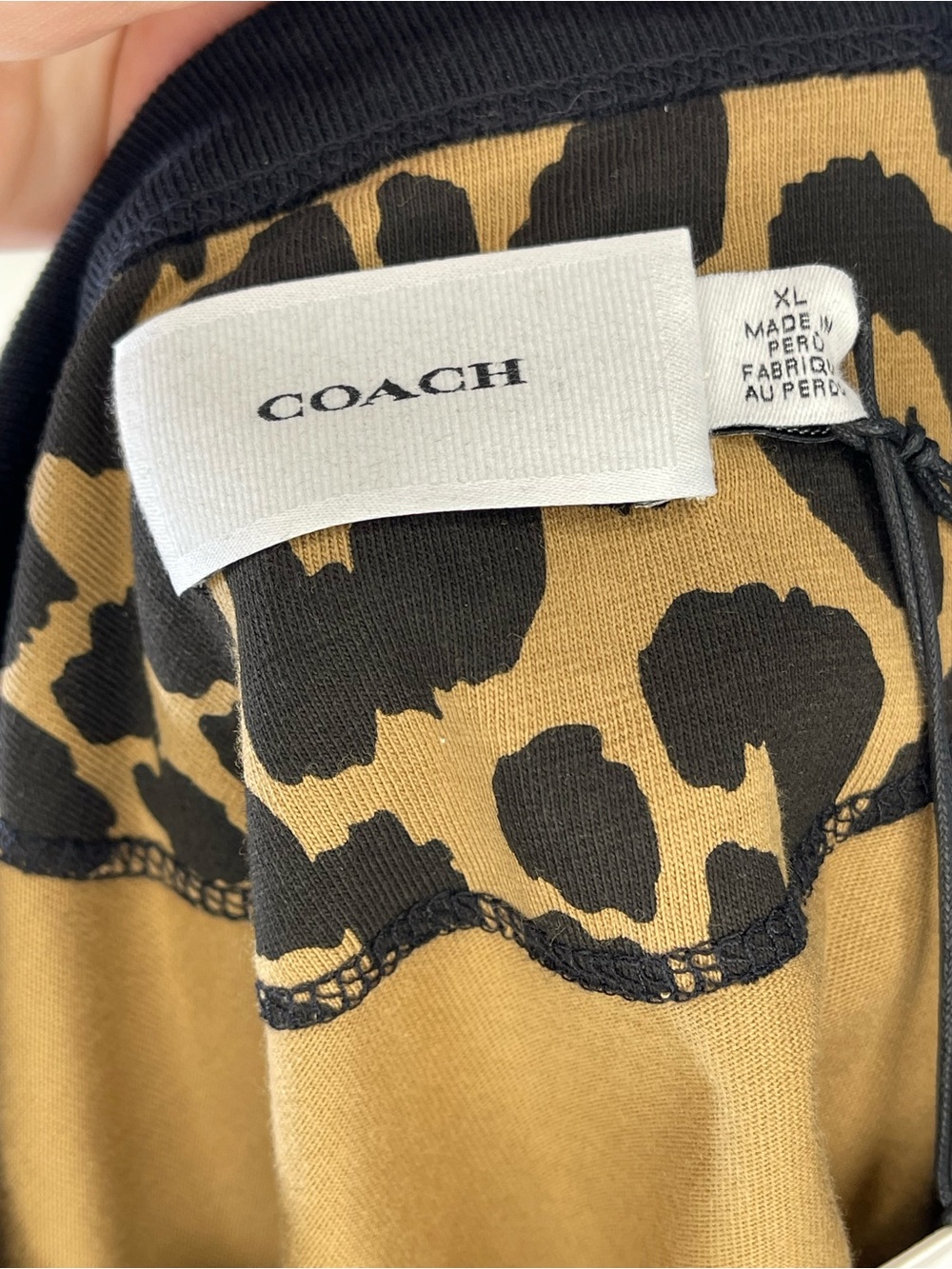 Coach New York Leopard Logo Crop Tee - Picture 7 of 11